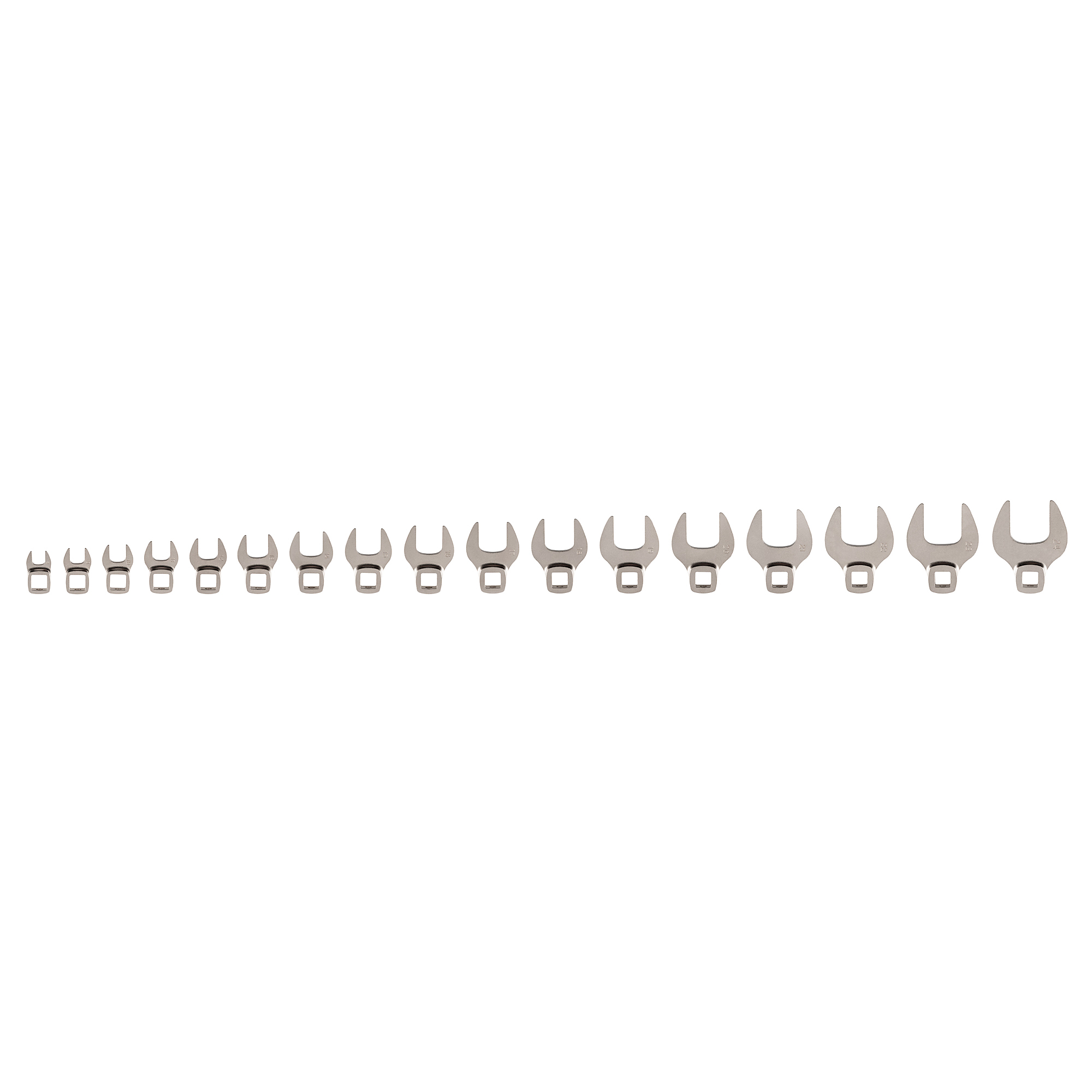TEKTON 3/8 Inch Drive Crowfoot Wrench Set, 17-Piece (8 - 24 mm) | WCF93202